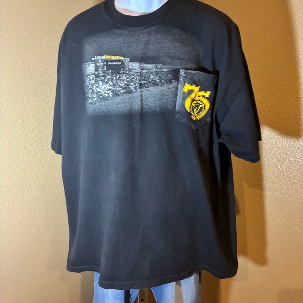 Buffalo David Bitton Black Tee with Yellow Graphic
